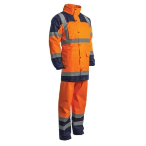 Ensemble pluie HV Hydra Orange / marine - COVERGUARD